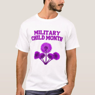 T-shirt Fort et résilient - Mois militaire pour enfants