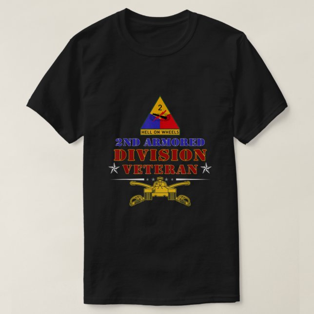 T-shirt Fort Hood Texas TX 2e division blindée Anciens com (Design devant)