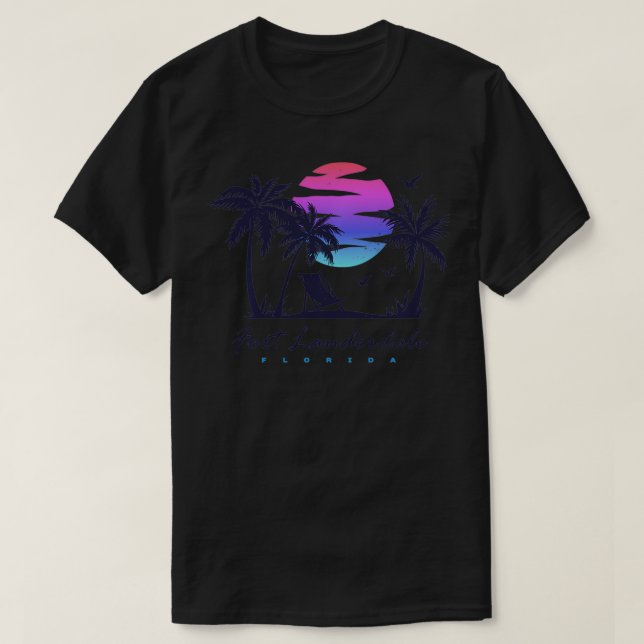 T-shirt FORT LAUDERDALE FLORIDA Beach Vacation Retro Vinta (Design devant)