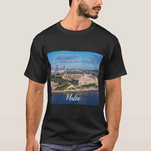 T-shirt Fort Manoel et Sliema de La Valette, Malte (Devant)