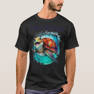 T-shirt Fort Meyers Floride Aquarelle Joyeuse tortue de me