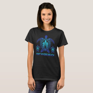 T-shirt Fort Myers Beach Floride Blue Sea Turtle Souvenirs
