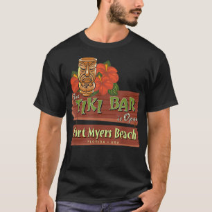 T-shirt Fort Myers Beach Floride Tiki Bar Design