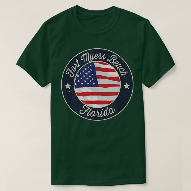 T-shirt Fort Myers Beach - Patriotique Florida Souvenir T- (Design devant)