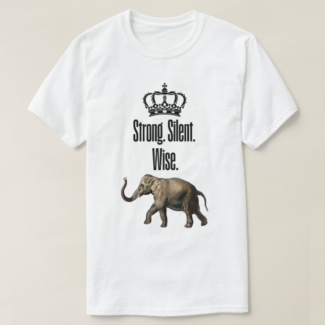 T-shirt Fort. Silencieux. Sage (Design devant)