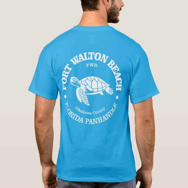 T-shirt Fort Walton Beach (tortue de mer) (Dos)