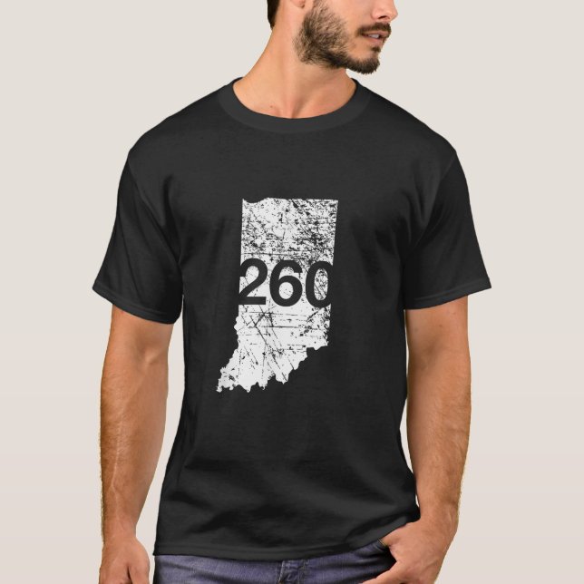 T-shirt Fort Wayne Area Code 260 Chemise Indiana Souvenir  (Devant)