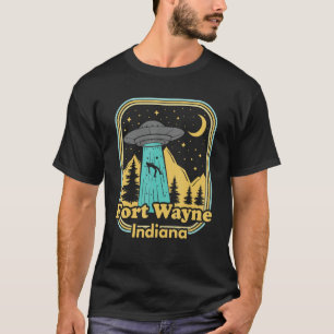T-shirt Fort Wayne Indiana Chasseur de Ovni Alien 80 State