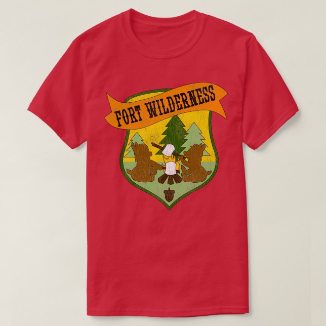 T-shirt Fort Wilderness en détresse 1 (Design devant)