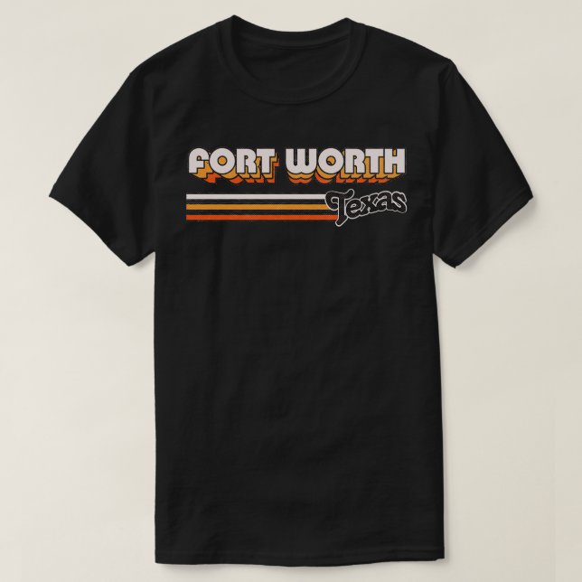T-shirt Fort Worth TX City Stripes (Design devant)