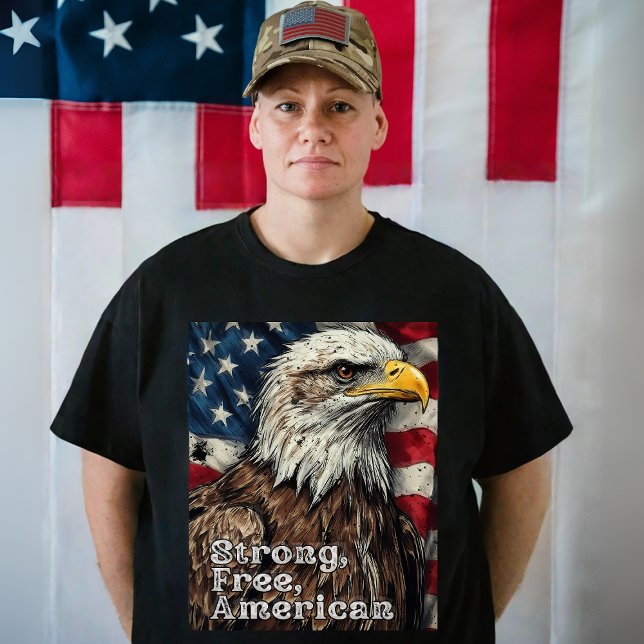 T-shirt Forte Américaine Libre (Strong, Free, American)