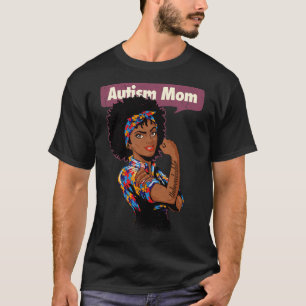 T-shirt Forte Autisme Mère Sensibilisation Afro Mère Fille