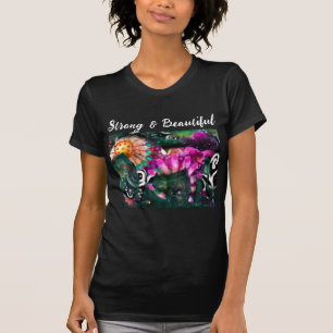 T-shirt Forte Belle Abstraite Peinture de Cheval Whimsical