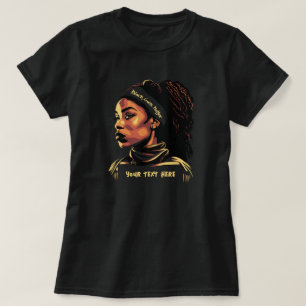 T-shirt Forte Black Woman Black Lives Matière Texte Person