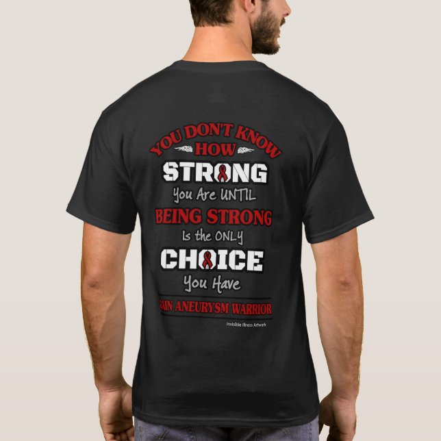 T-shirt Forte/Choix...Aneurysme cérébral (Dos)