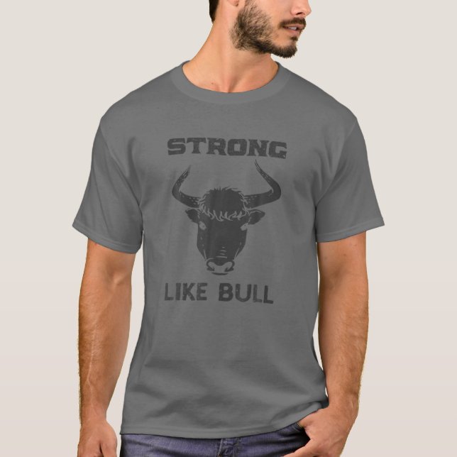 T-shirt Forte Comme Bull Tee - Poids Lifter, Agriculteur,  (Devant)