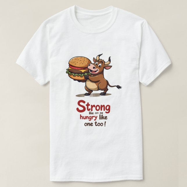 T-shirt Forte comme un hamburger (Design devant)
