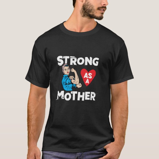 T-shirt Forte Comme Une Mère Mère Mama Graphisme (Devant)