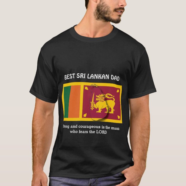 T-shirt Forte et courageuse | Personnalisé | SRI LANKAN DA (Devant)
