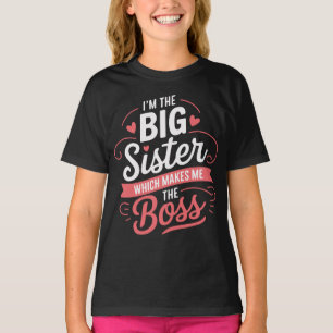 T-shirt Forte Plus Grande Soeur Boss Power Cute Girls
