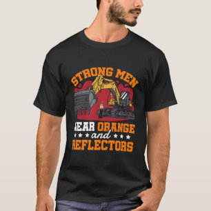 T-shirt Forte Porter Orange Et Réflecteurs Construction