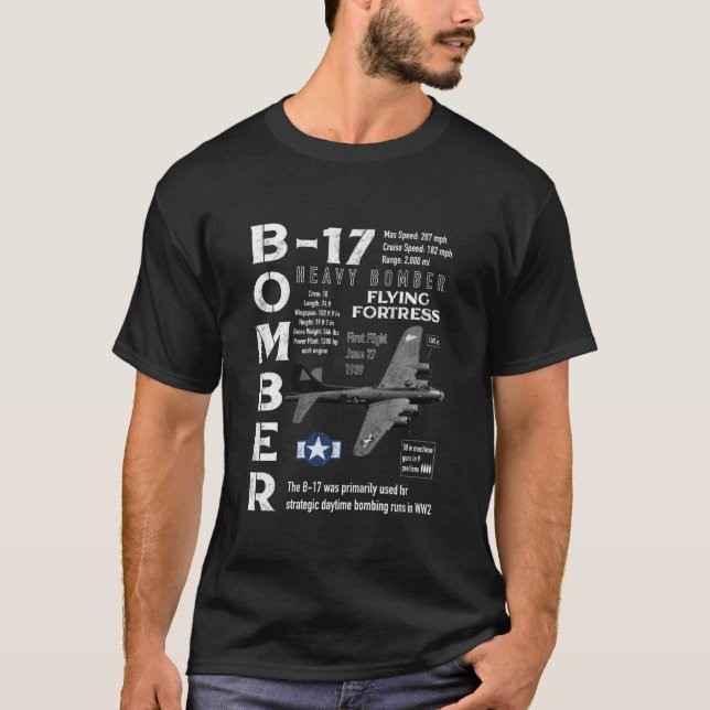 T-shirt Forteresse volante B17 (Devant)