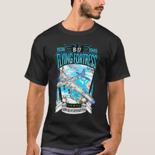 T-shirt Forteresse volante B17 vintage Avion de bombardeme