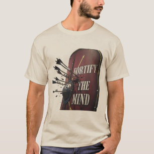 T-shirt Fortifier l'esprit Bouclier romain stoïcien moti