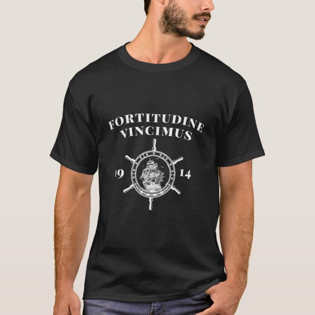 T-shirt Fortitudine Vincimus Ernest Shackleton Endurance A (Devant)
