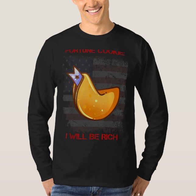 T-shirt Fortune Cookie Je Serai Riche Dire (Devant)