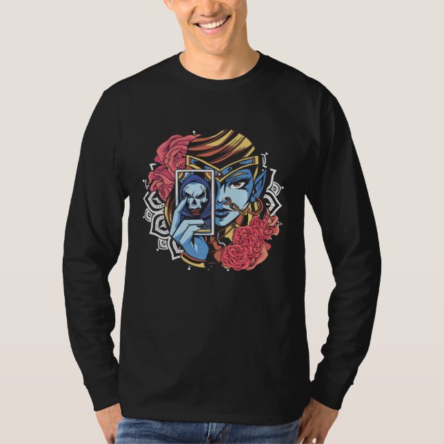 T-shirt Fortune Teller Crystal Ball Clairvoyance Tarot Car (Devant)