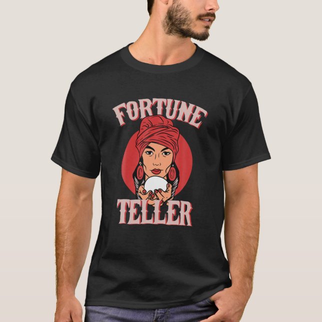 T-shirt Fortune Telling Tarot Card Black Magic Witchcraft (Devant)