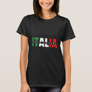 T-shirt Forza Azzurri Italia Calcio Soccer Amichevole Part