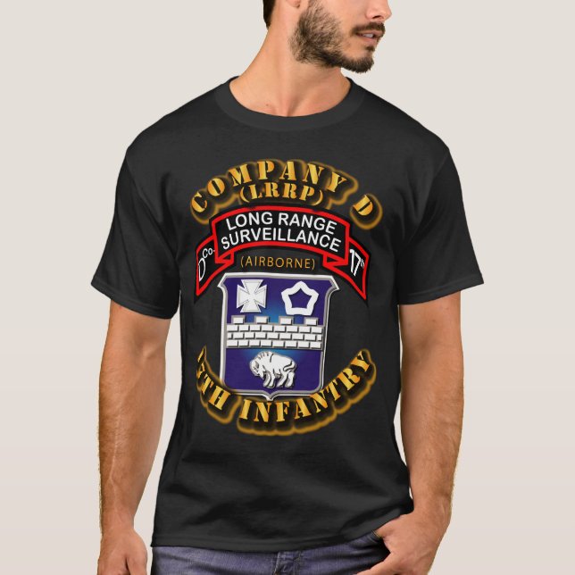 T-shirt FOS - Co D - 17e infanterie - LRRP.png (Devant)