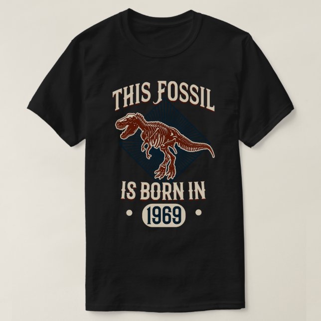 T-shirt Fossil TRex Funny Anniversaire S (Design devant)