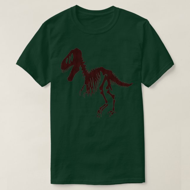 T-shirt Fossile de dinosaure de diamant rouge (Design devant)