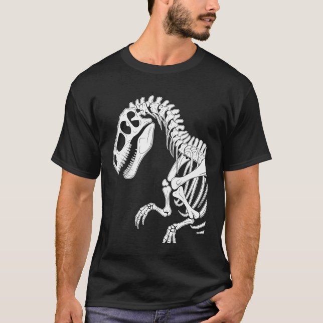 T-shirt Fossile de squelette de dinosaure (Devant)