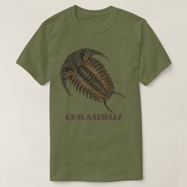 T-shirt Fossile de Trilobite Ceraurus (Design devant)