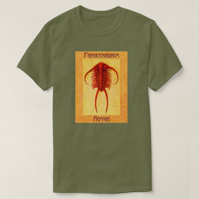 T-shirt Fossile de trilobite Paraceraurus (Design devant)
