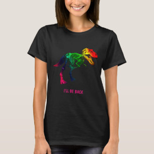T-shirt Fossile drôle de l'arc-en-ciel T Rex avec votre