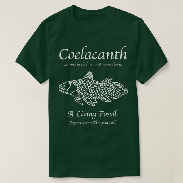 T-shirt Fossiles vivants de Coelacanth (Design devant)