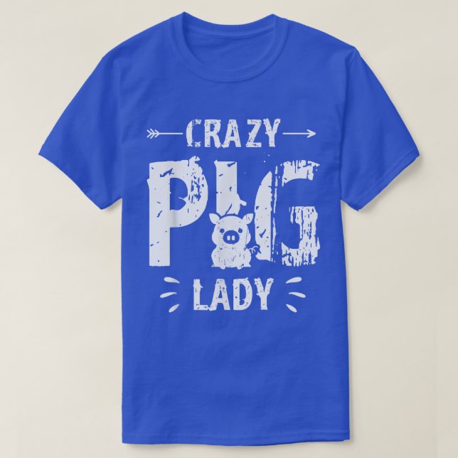 T-shirt Fou Cochon Lady Cochon Lover ferme animale fermier (Design devant)