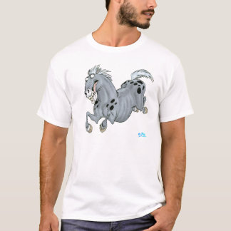 T-shirt fou de cheval de bande dessinée