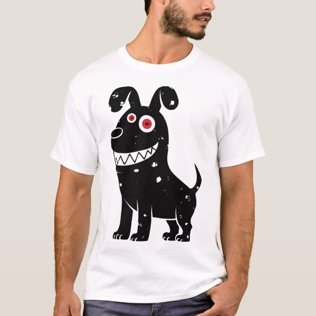 T-shirt Fou de chiens (Devant)
