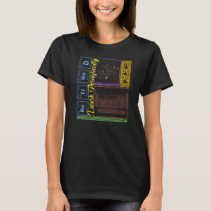 T-shirt Fou de chimie Je travaille périodiquement Retraité