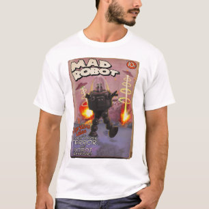 T-shirt fou de couverture de pulpe de robot