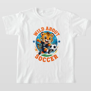 T-shirt 🔥 Fou de foot Tigre Champion de foot 🐯