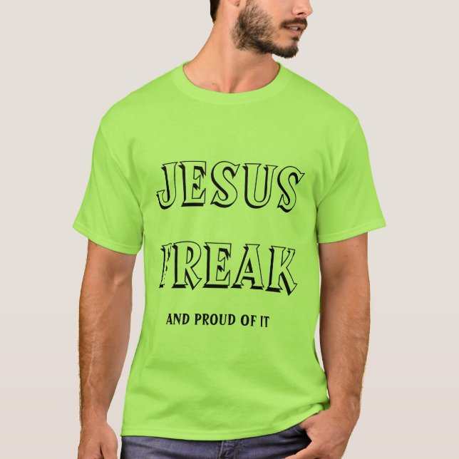 T-shirt Fou de Jésus et fier de l'être (Devant)