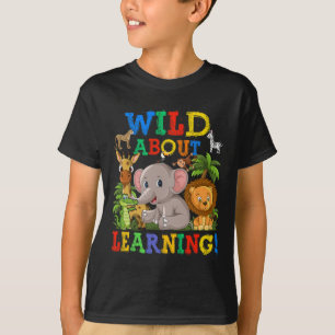 T-shirt Fou de l'apprentissage des animaux de safari Jungl
