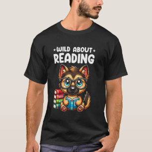 T-shirt Fou de lecture Amateur de livres Chien Berger Alle